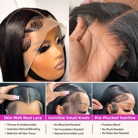 Perruques en cheveux vierges bruts du Vietnam, ultra-lisses, super double drawn, sans colle, prêtes à porter pour femmes noires