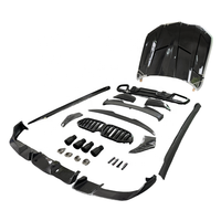Kit de cuerpo de fibra de carbono estilo LD para BMW X6M F96 fibra de carbono labio delantero faldón lateral difusor trasero alerón trasero capó tubo de escape