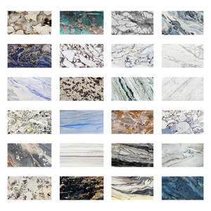 Ý Sang Trọng Ba-Mảnh Kết Hợp Trung Tâm Bàn Cà Phê Ánh Sáng Đá Cẩm Thạch Nước Gợn Thiết Kế Cho Phòng Khách Kim Loại Tác Phẩm Nghệ Thuật - Product Image 6