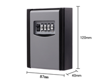 Outdoor 4 Digits Key Security Lock Box Wall Mounted Combination Key Storage