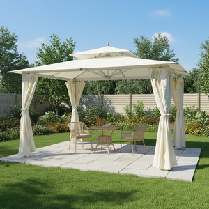 Proveedor Chino de Gazebos de Aluminio de Lujo Personalizados en Forma de X para Jardín con Toldo de Poliéster Resistente al Viento y para Exteriores, Gazebo de Fibra de Vidrio - Product Image 2