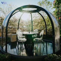 Dôme Igloo en Polycarbonate Personnalisable et Détachable pour Repas en Plein Air, Abri Panoramique Transparent Anti-Pluie, Dôme Étoilé