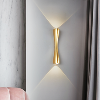 Lampe murale LED en aluminium 6W au design unique, étanche IP65, dorée, pour extérieur, hôtel, villa, jardin, style classique, 3000K-6000K