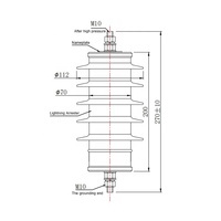 Vente en gros 33kv 36kv 10ka polymère parafoudre basse tension 24 kv parafoudre système de protection contre les surtensions