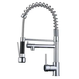 HIMARK top selling kitchen sink faucets pull out single hole hot cold water faucets upc brass body kitchen faucet with sprayer