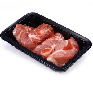 Bandeja plástica descartável do retângulo da carne do tamanho personalizado da bandeja da carne
