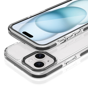 Tpe TPU PC mềm cạnh lai 3 trong 1 điện thoại rõ ràng trường hợp đối với hiển thị điện thoại di động trường hợp đối với iPhone 15 iPhone 15 Pro Max Leather trường hợp - Product Image 5