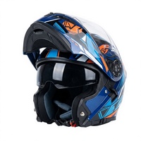 Casque de moto intégral DOT haute performance, personnalisé, unique, à visière relevable, pour la course, vente chaude