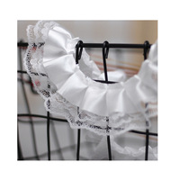 Vente en gros de dentelle plissée en polyester mélangé, 1,6 pouces (4 cm), tissée, à volants, pour vêtements, textiles de maison, décoration de voiture, cadeau