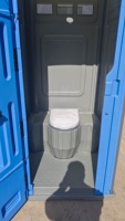 Toilettes mobiles d'extérieur, cabine de toilettes portable avec évier et éclairage pour chantier de construction, camping