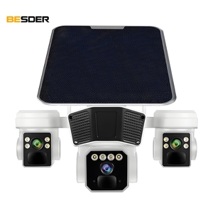 Besders 12MP năng lượng mặt trời 4G/Wifi Sim thẻ máy ảnh 3 ống kính 3 màn hình nhà không dây an ninh mạng năng lượng mặt trời cctv camera chưa đánh giá - Product Image 1