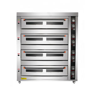 فرن بيتزا كهربائي من الفولاذ المقاوم للصدأ 304، بناء سطح فرن بيتزا، 16 صينية مع فرن فراخ - Product Image 2
