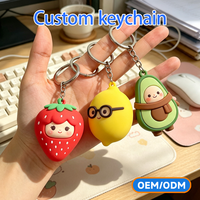 Porte-clés PVC personnalisé OEM ODM, figurine mascotte animale sur mesure, abordable, étanche, souvenir marketing professionnel