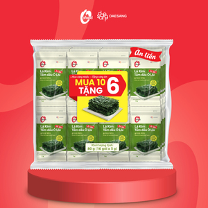 Feuilles d'algues instantanées très demandées, collation croustillante de haute qualité avec riz, O'food Olive Oil Traditional Laver 5g, 3 sachets/paquet - Product Image 2