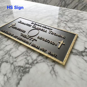 記念碑銘板 墓石用 即納 カスタム技術金属工芸 記念碑銘板 墓地用 ブロンズ銘板 - Product Image 3