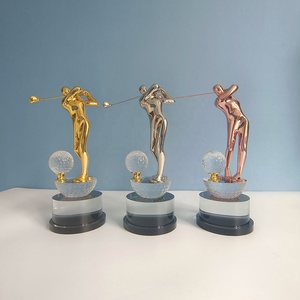 Trofeo <span class=keywords><strong>di</strong></span> Golf in cristallo dorato Logo personalizzato in metallo incisione Laser costruzione Souvenir regalo in <span class=keywords><strong>alluminio</strong></span> premio d'onore - Product Image 6