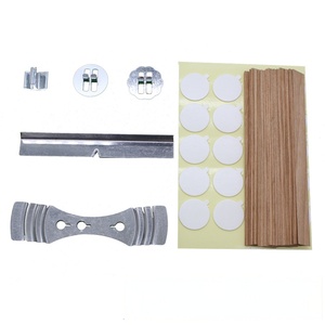 Supports métalliques robustes pour mèches de bougies en <span class=keywords><strong>bois</strong></span> plates, supports de base sertis sécurisés pour bougies DIY, mèches de bougies en <span class=keywords><strong>bois</strong></span> crépitantes - Product Image 5