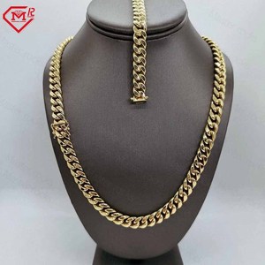 Miami Cuban Halskette Armband 12MM Schlichte Hip-Hop Männerketten Massiv 925 Sterling Silber Cuban Link Kette - Product Image 1
