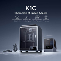 Imprimante 3D de bureau compacte K1C - Prise en charge automatique du PLA, connectivité USB/WiFi, haute résolution, nouvelle garantie d'un an, vitesse d'impression de 600 mm/s, idéale pour le laboratoire