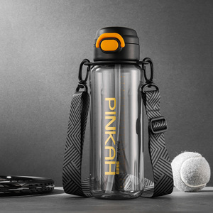 Botella PINKAH Personalizada de 900 ml, a Prueba de Fugas, Libre de BPA, Apta <span class=keywords><strong>para</strong></span> Lavavajillas, Ecológica, de Tritán, con Correa <span class=keywords><strong>para</strong></span> Deportes, Gimnasio y Viajes - Product Image 2