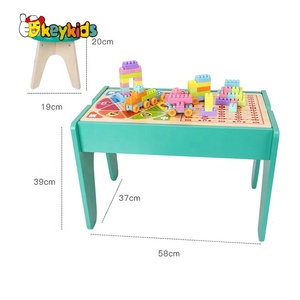2024 <span class=keywords><strong>Table</strong></span> <span class=keywords><strong>de</strong></span> jeu en blocs <span class=keywords><strong>de</strong></span> bois préscolaire la plus populaire pour les enfants W08G296 - Product Image 2