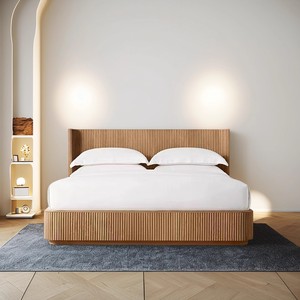 Custom Cost Effective Commercial Furniture Modern Solid Wood Platform <b>Bed</b> <b>Frame</b> for Luxury 5 Star Hotel Bedroom Sets - Product Image 1