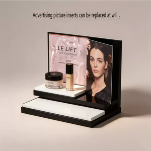 Support de présentation cosmétique <span class=keywords><strong>en</strong></span> acrylique à 2 niveaux pour magasin de détail et diffusion <span class=keywords><strong>en</strong></span> direct - Product Image 2