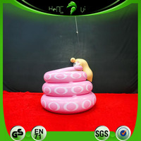 Ballon gonflable Hongyi Funny Snake Girl, modèle personnalisé en PVC/tissu Oxford, poupée promotionnelle pour hommes