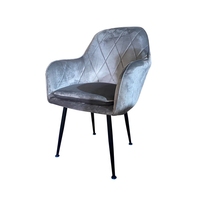 Fauteuil d'appoint moderne en velours pour salon, cuisine et restaurant, mobilier de maison rembourré