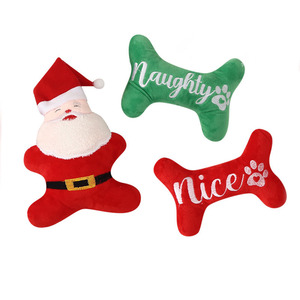 Jouets en peluche personnalisés <span class=keywords><strong>pour</strong></span> animaux <span class=keywords><strong>de</strong></span> compagnie, accessoires <span class=keywords><strong>de</strong></span> Noël, sapin <span class=keywords><strong>de</strong></span> Noël, Père Noël, jouets couineurs <span class=keywords><strong>pour</strong></span> chiots, vente en gros - Product Image 3