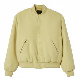 Chaqueta universitaria de lana de invierno para hombre con bordado de letras estilo Hip Hop chaqueta de lana gruesa y cálida de talla grande disponible - Product Image 1