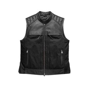 Veste sans manches en cuir véritable 100% sur mesure pour hommes, équipement de protection pour moto, nouveau style, tailles plus grandes, vêtements de sport de haute qualité - Product Image 1