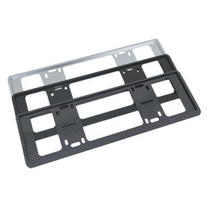 Support de plaque d'immatriculation de voiture à double couche, antivol, sécurisé, cadre de plaque d'immatriculation à double voie, <span class=keywords><strong>plastique</strong></span>, métal, acier. - Product Image 1