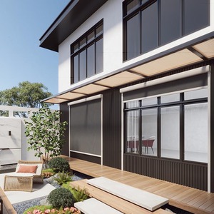 A prueba de viento, persianas enrollables Eléctricas Inteligentes personalizadas, control de ventana de motor, pista motorizada, cremallera de doble cara - Product Image 2