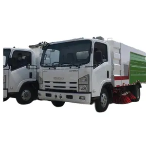 1台suzu日本发动机120HP 4x2转向工业街道清洁设备道路扫沙吸尘器清扫机卡车