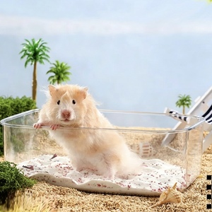 USMILEPET Grande cage pour hamster en plastique résistante aux chocs, boîte de bain de sable à double usage pour hamsters syriens - Product Image 1