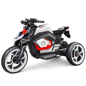 2022 nuova motocicletta elettrica per bambini future boys and girls baby auto giocattolo a tre ruote dual drive con musica cloud leggera