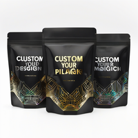 Sachet Doypack Personnalisé Imprimé Holographique en Mylar avec Fermeture à Pression et Attache Métallique pour Compléments Alimentaires 400g, Transparent Cristallin