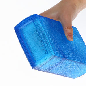 Premium <span class=keywords><strong>Ice</strong></span>-Crack <span class=keywords><strong>Blue</strong></span> Transparente Flat Whisky <span class=keywords><strong>Vodka</strong></span> Rum Botella 500ml 750ml Botella de licor de vidrio para destilerías - Product Image 3