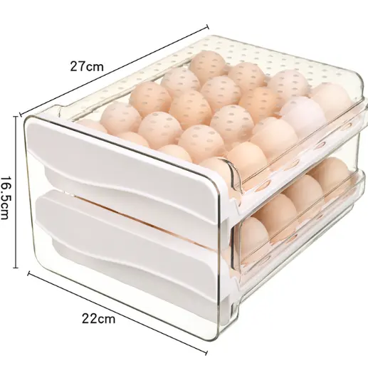 Holesale-cajas de almacenamiento de huevos acrílicas personalizadas, patrones de logotipo para una mejor apariencia en refrigeradores