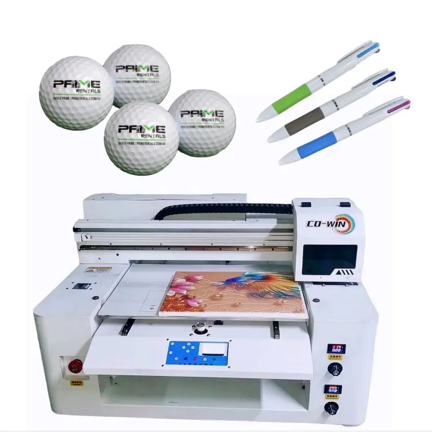 High Speed CO-WIN 3D Laser PVC Card Wood Stone Golf Ball Printer A1 A2 A3 A4 UV Printer 6090 for printing machine