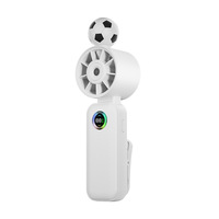 Multifunktionaler Faltbarer Sprühventilator mit 360° Oszillation, BLDC-Motor, Abnehmbarem Rückenclip, Schirmhalter und Nackenband-Design für Wohnheime