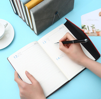 Coffret cadeau de qualité supérieure bloc-notes en cuir dur ceinture élastique cahier stylo ensemble A5 journal relié livre d'écriture de bureau d'affaires
