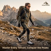 Chaussures de randonnée et de trail légères en mesh respirant pour hommes et femmes, avec lacets et logo personnalisé, semelle en caoutchouc
