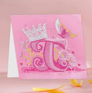 Peinture au diamant DIY, série de cartes alphabet, 26 lettres avec enveloppe - Product Image 3