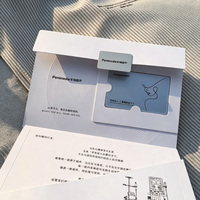 Boîte d'emballage en papier personnalisée avec logo, boîte plate en papier avec texture en relief pour invitation et carte-cadeau, vente en gros