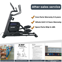 Elliptique électromagnétique inclinable K-FIT K3 réglable pour entraînement complet du corps en salle de sport commerciale