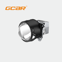 GCAR Projecteur de phare de voiture fiable pour usage quotidien, 3 pouces R6 Ultra 75W Bi LED, lentille de projecteur avec prisme TIR et double réflecteur, assemblage optique