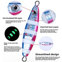 Leurres métalliques lumineux à lancer en haute mer 20g 30g 40g, réfléchissants au laser, pour la pêche au jigging lent en eau salée et en rivière, pour le marlin