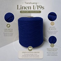 Pulls, cardigans et étoles respirants et confortables en lin teint (12 %), lyocell (36 %) et acrylique (52 %) – Fourniture en gros – Fil Tianshuang 19s